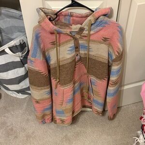 Multicolor Southwestern Pattern Women's Sweater